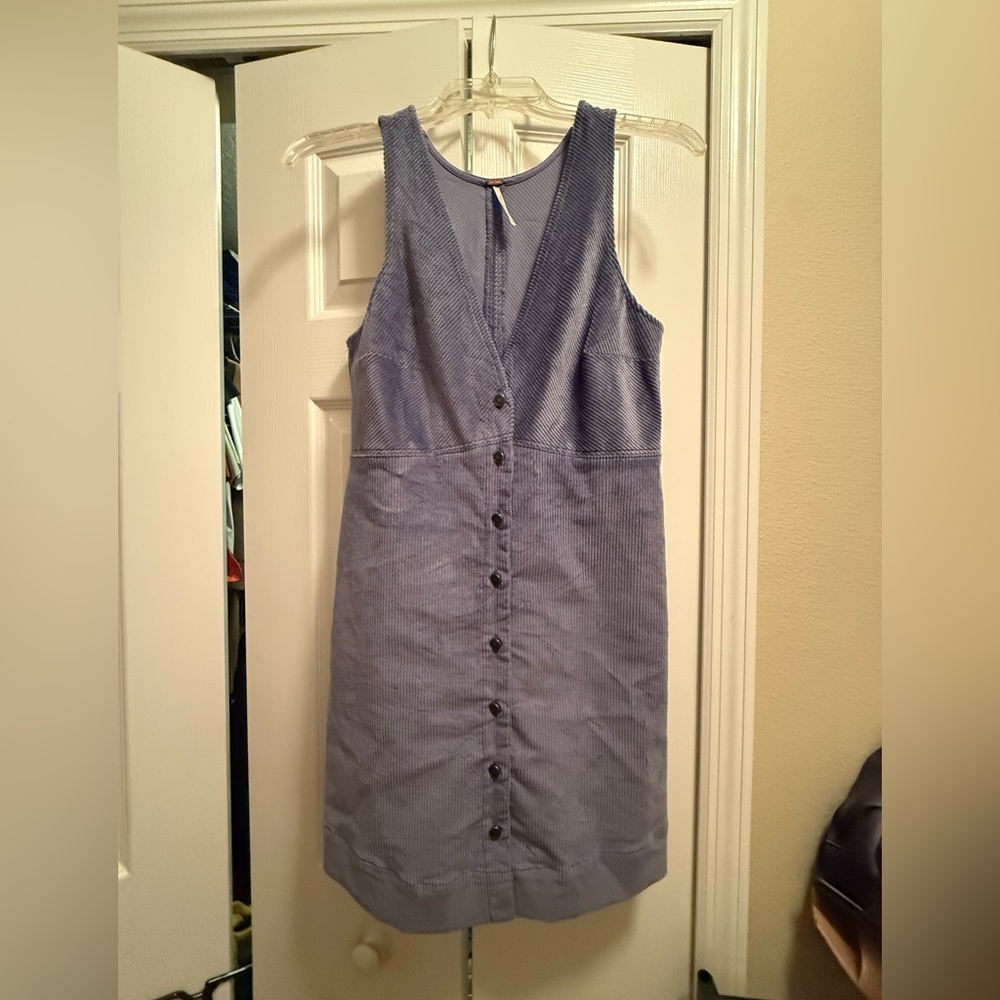Free People Lavender Corduroy button up dress